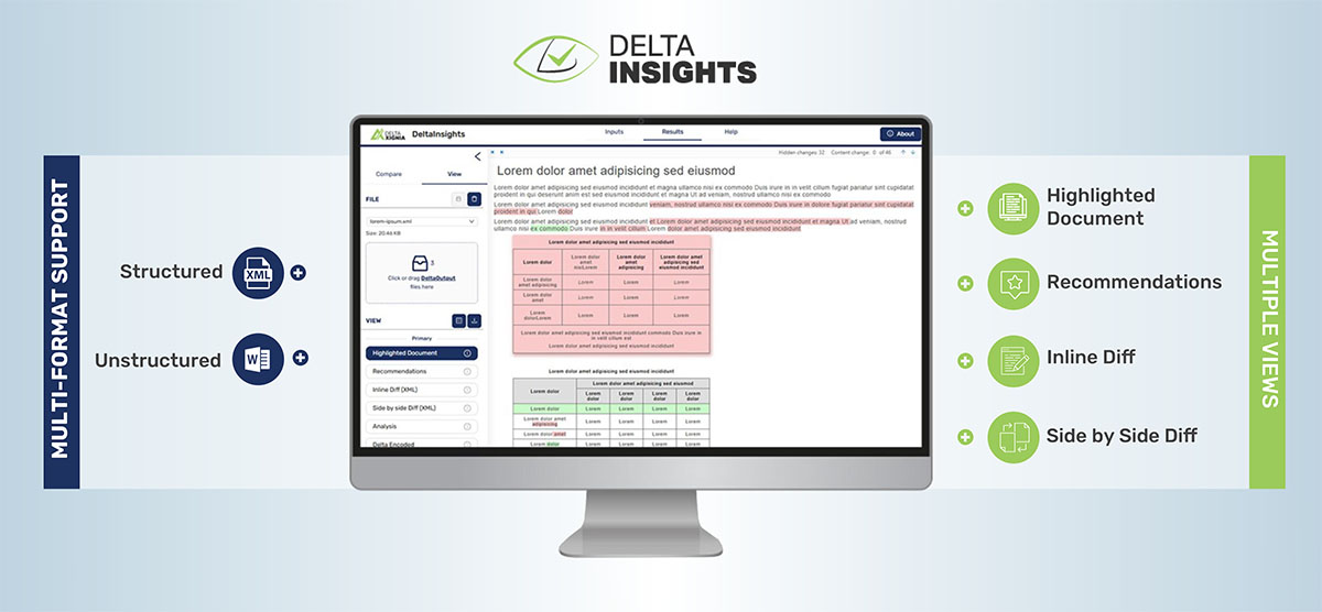 DeltaInsights application for visualising change