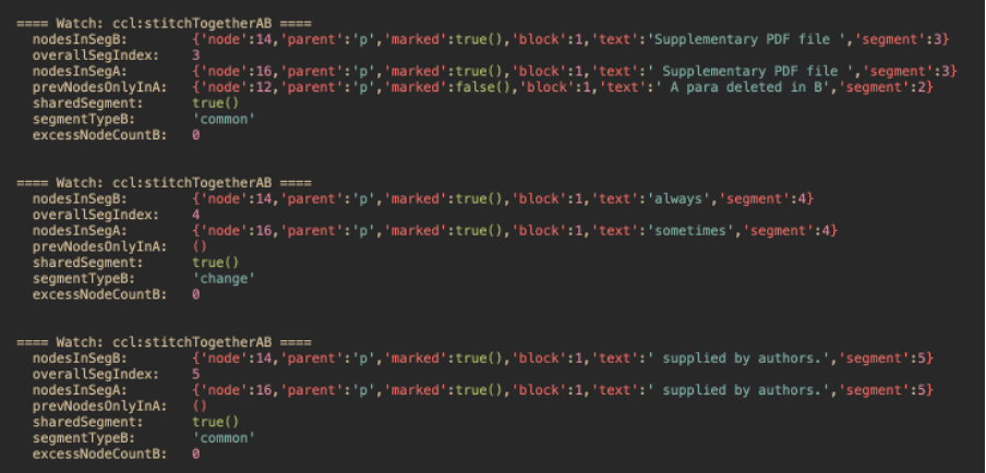 Debugging command-line example