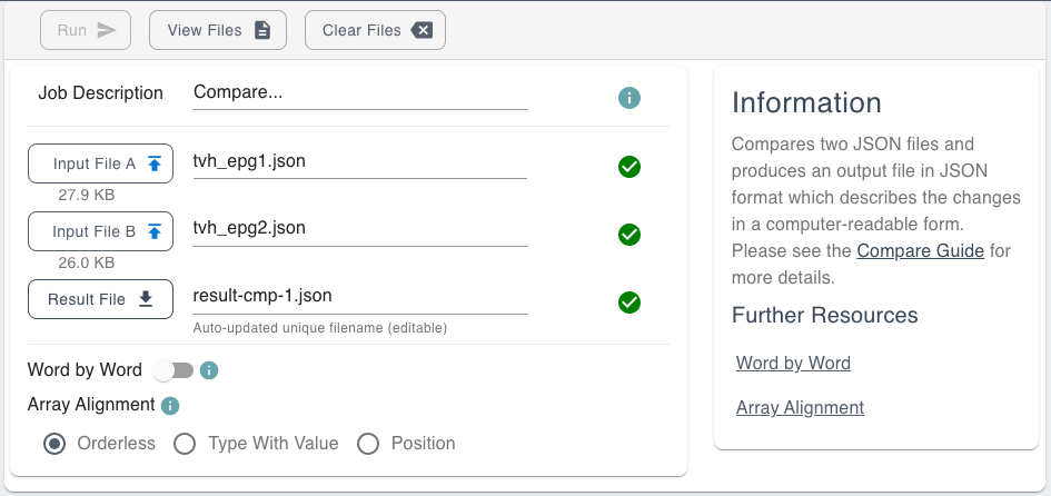 JSON file upload GUI