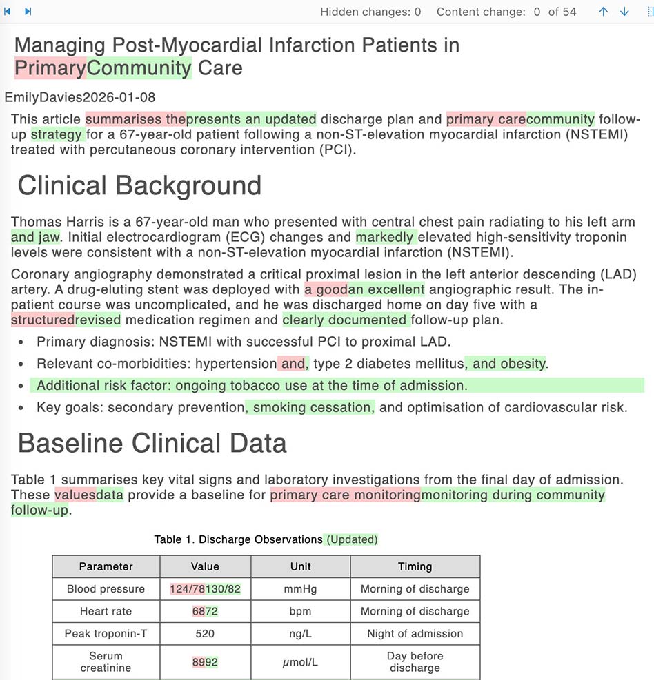 Highlighted report example