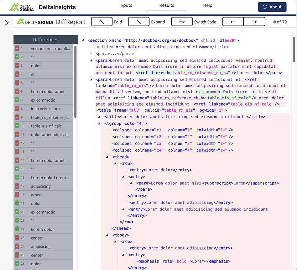 Inline report example
