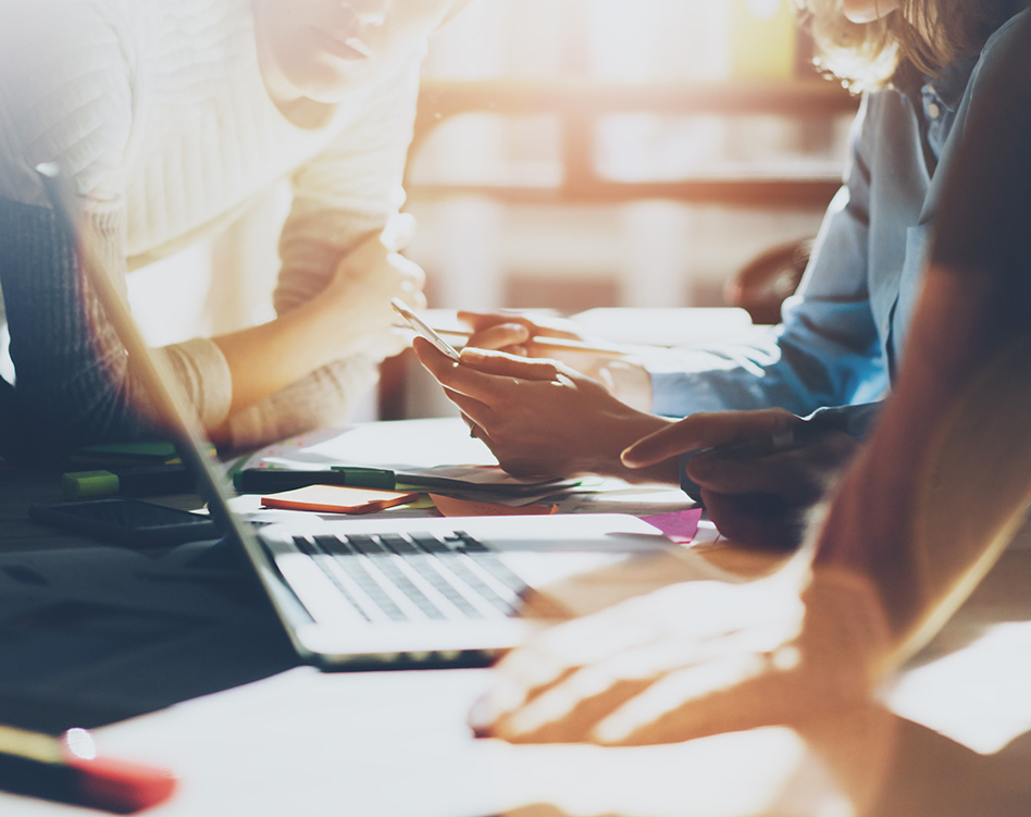 meeting around laptop